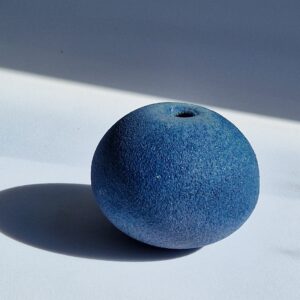 Pulvervase, Stahlblau